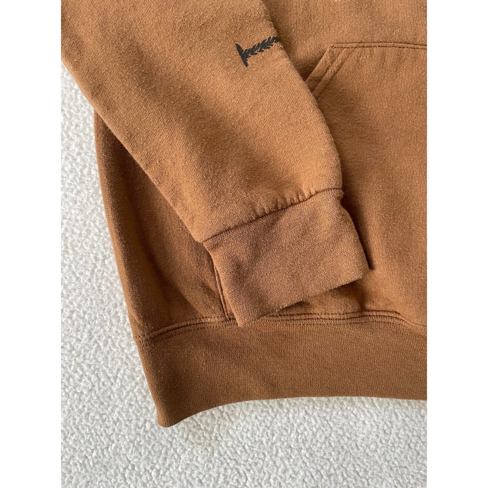 Jerzees Mens Small Hoodie Brown Nucor American Made Steel Graphic Pullover - Picture 13 of 16